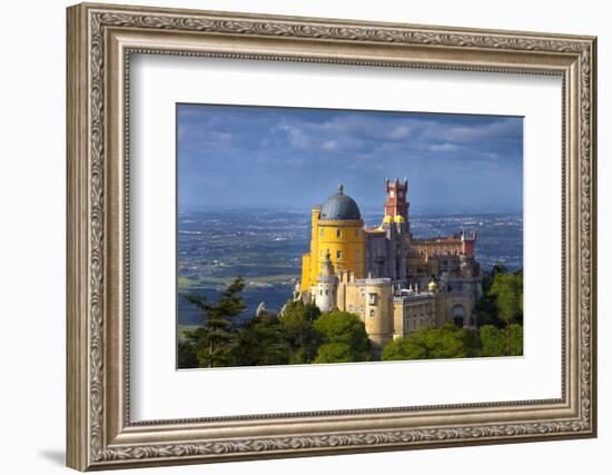 Portugal, Sintra. Overview of Pena Palace-Jaynes Gallery-Framed Photographic Print