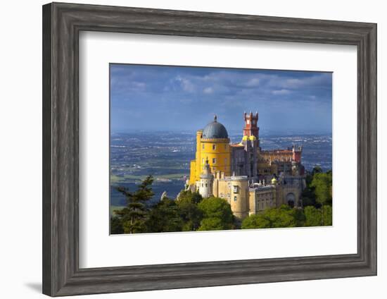 Portugal, Sintra. Overview of Pena Palace-Jaynes Gallery-Framed Photographic Print