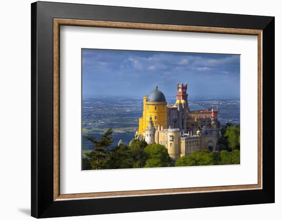 Portugal, Sintra. Overview of Pena Palace-Jaynes Gallery-Framed Photographic Print