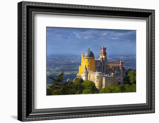 Portugal, Sintra. Overview of Pena Palace-Jaynes Gallery-Framed Photographic Print