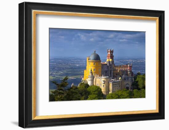 Portugal, Sintra. Overview of Pena Palace-Jaynes Gallery-Framed Photographic Print