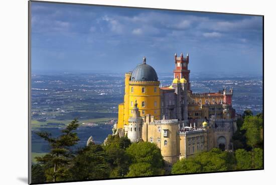Portugal, Sintra. Overview of Pena Palace-Jaynes Gallery-Mounted Photographic Print