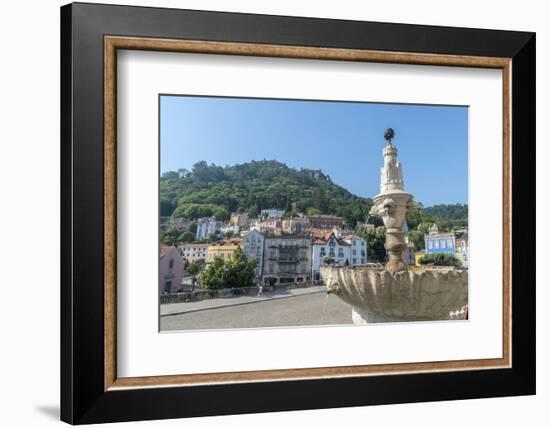 Portugal, Sintra, Sintra Palace Fountain Overlooking the Main Square-Jim Engelbrecht-Framed Photographic Print