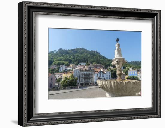 Portugal, Sintra, Sintra Palace Fountain Overlooking the Main Square-Jim Engelbrecht-Framed Photographic Print