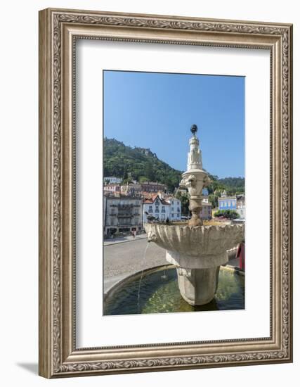 Portugal, Sintra, Sintra Palace Fountain Overlooking the Main Square-Jim Engelbrecht-Framed Photographic Print