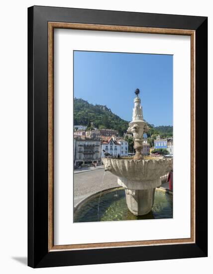 Portugal, Sintra, Sintra Palace Fountain Overlooking the Main Square-Jim Engelbrecht-Framed Photographic Print