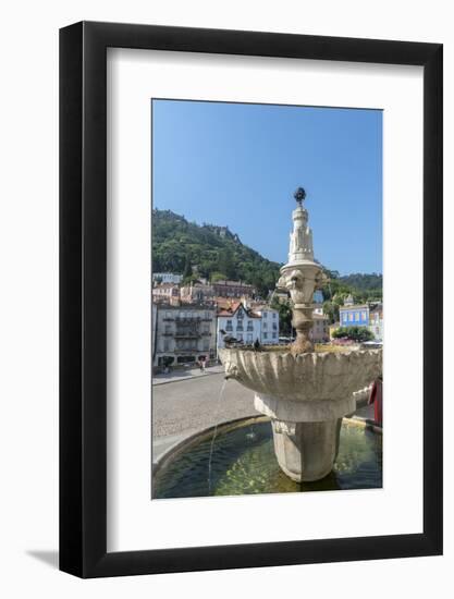 Portugal, Sintra, Sintra Palace Fountain Overlooking the Main Square-Jim Engelbrecht-Framed Photographic Print