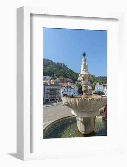 Portugal, Sintra, Sintra Palace Fountain Overlooking the Main Square-Jim Engelbrecht-Framed Photographic Print