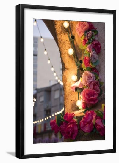 Portugal, Tomar, Santarem District. Colorfully Decorated Streets During the Trays Festival-Emily Wilson-Framed Photographic Print