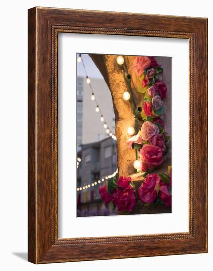 Portugal, Tomar, Santarem District. Colorfully Decorated Streets During the Trays Festival-Emily Wilson-Framed Photographic Print