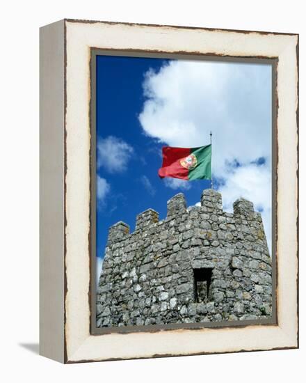 Portuguese Flag on Tower of Castelo dos Mouros, Portugal-Merrill Images-Framed Premier Image Canvas