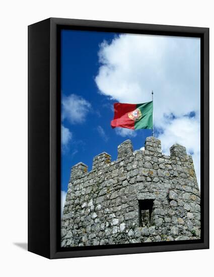 Portuguese Flag on Tower of Castelo dos Mouros, Portugal-Merrill Images-Framed Premier Image Canvas