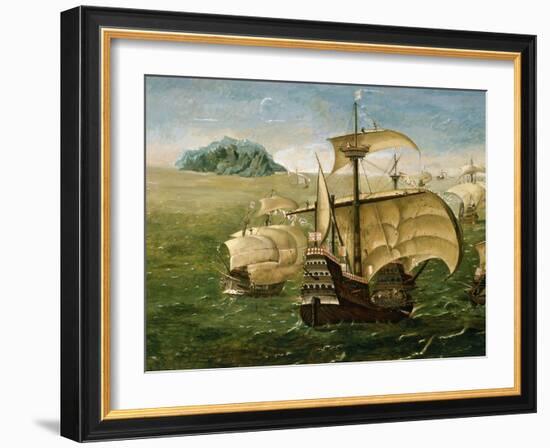 Portuguese Fleet in Early 16th century-Anthoniszoon-Framed Giclee Print