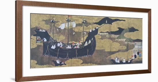 Portuguese Ship Arriving a Japanese Harbour-null-Framed Collectable Print