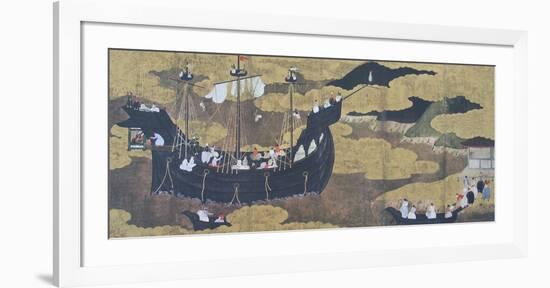 Portuguese Ship Arriving a Japanese Harbour-null-Framed Collectable Print