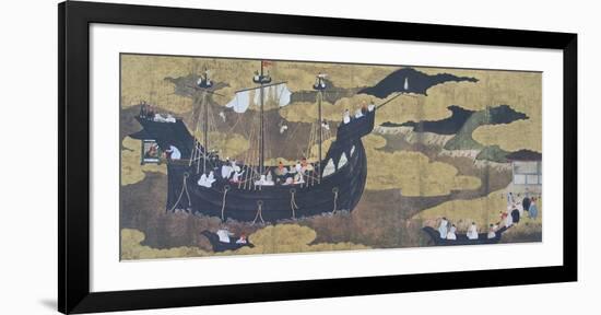 Portuguese Ship Arriving a Japanese Harbour-null-Framed Collectable Print