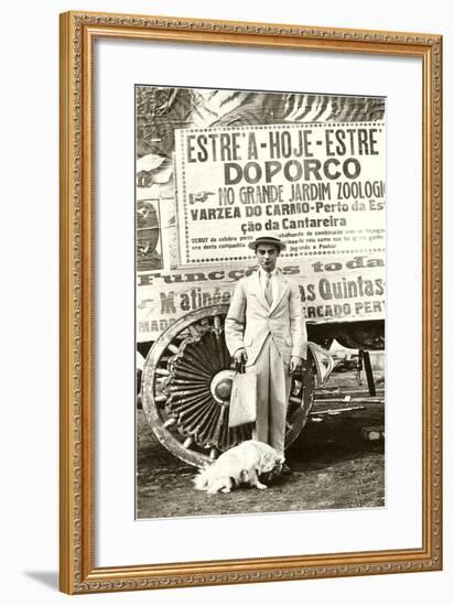 Portuguese Singing Dog Act-null-Framed Art Print