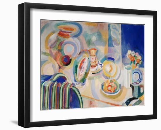 Portuguese Still Life, 1916 (Oil on Canvas)-Robert Delaunay-Framed Giclee Print