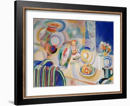 Portuguese Still Life, 1916 (Oil on Canvas)-Robert Delaunay-Framed Giclee Print