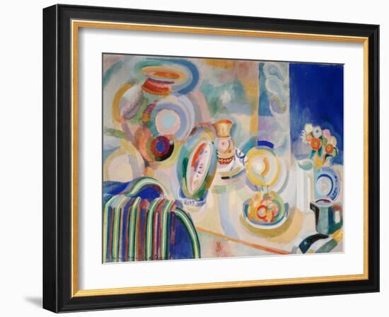 Portuguese Still Life, 1916 (Oil on Canvas)-Robert Delaunay-Framed Giclee Print