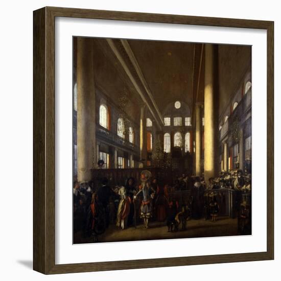 Portuguese Synagogue in Amsterdam, C.1680-Emanuel de Witte-Framed Giclee Print