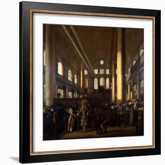 Portuguese Synagogue in Amsterdam, C.1680-Emanuel de Witte-Framed Giclee Print