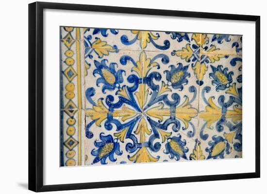 Portuguese Tiles, Jesuit Cathedral Basilica, Salvador, Bahia, Brazil,-Cindy Miller Hopkins-Framed Photographic Print