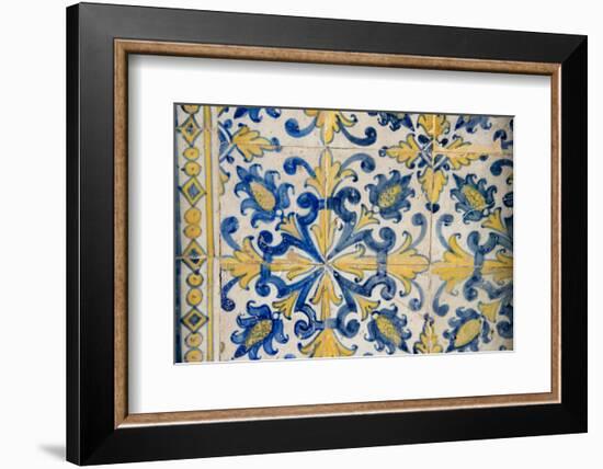 Portuguese Tiles, Jesuit Cathedral Basilica, Salvador, Bahia, Brazil,-Cindy Miller Hopkins-Framed Photographic Print