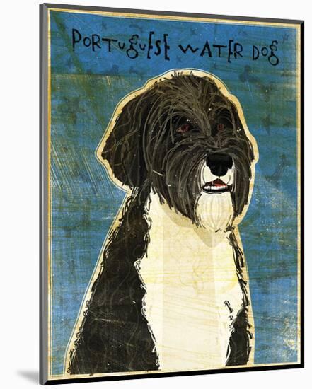 Portuguese Water Dog-John W^ Golden-Mounted Art Print