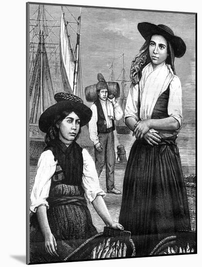 Portuguese Women, 19th Century-Ronjat-Mounted Giclee Print