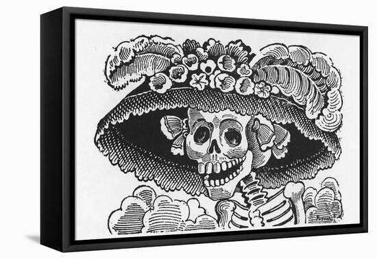 Posada: Fashionable Lady-Jose Guadalupe Posada-Framed Premier Image Canvas