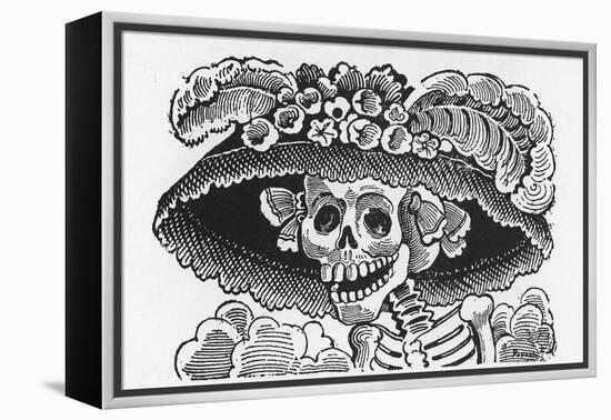 Posada: Fashionable Lady-Jose Guadalupe Posada-Framed Premier Image Canvas