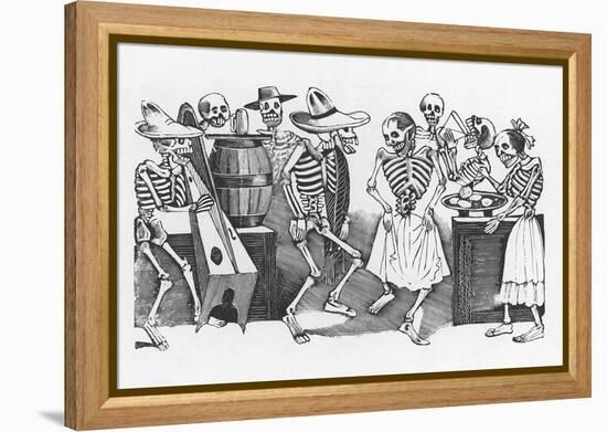 Posada: Happy Dance-Jose Guadalupe Posada-Framed Premier Image Canvas