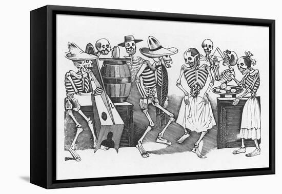 Posada: Happy Dance-Jose Guadalupe Posada-Framed Premier Image Canvas