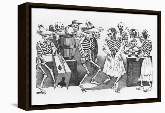 Posada: Happy Dance-Jose Guadalupe Posada-Framed Premier Image Canvas