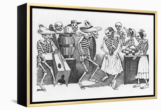 Posada: Happy Dance-Jose Guadalupe Posada-Framed Premier Image Canvas