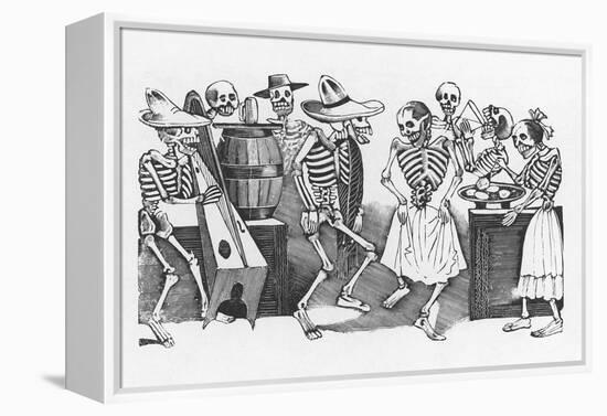 Posada: Happy Dance-Jose Guadalupe Posada-Framed Premier Image Canvas