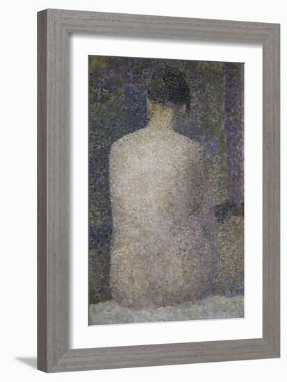 Pose from the Back-Georges Seurat-Framed Giclee Print