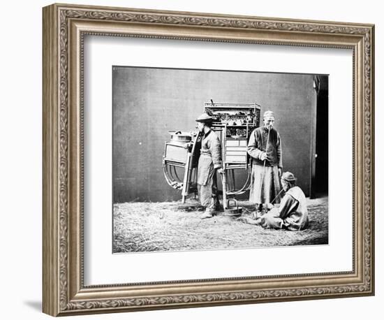 Posed Portrait of a Street Food Seller, C.1875-William Saunders-Framed Photographic Print