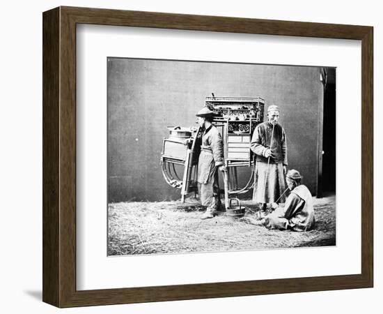 Posed Portrait of a Street Food Seller, C.1875-William Saunders-Framed Photographic Print