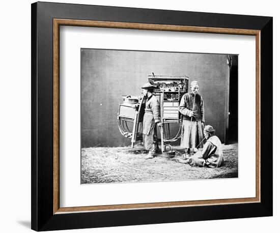 Posed Portrait of a Street Food Seller, C.1875-William Saunders-Framed Photographic Print