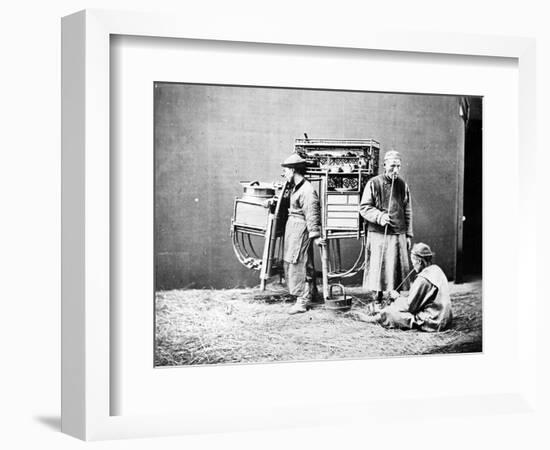 Posed Portrait of a Street Food Seller, C.1875-William Saunders-Framed Photographic Print