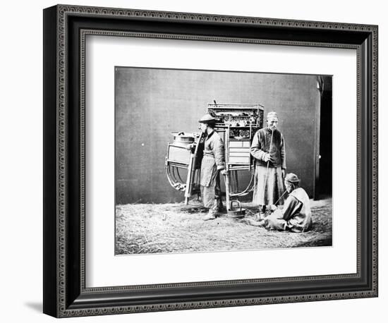 Posed Portrait of a Street Food Seller, C.1875-William Saunders-Framed Photographic Print