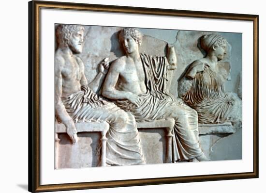 Poseidon, Apollo and Artemis, 447-432 BC. Artist: Unknown-Unknown-Framed Giclee Print