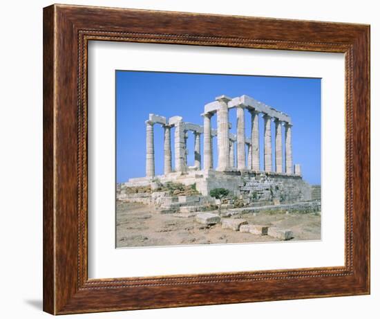 Poseidon Temple in the Sounion National Park,  Attica, Greece-Rainer Hackenberg-Framed Photographic Print