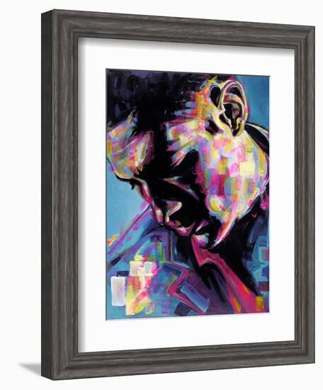 Poser-James Grey-Framed Art Print