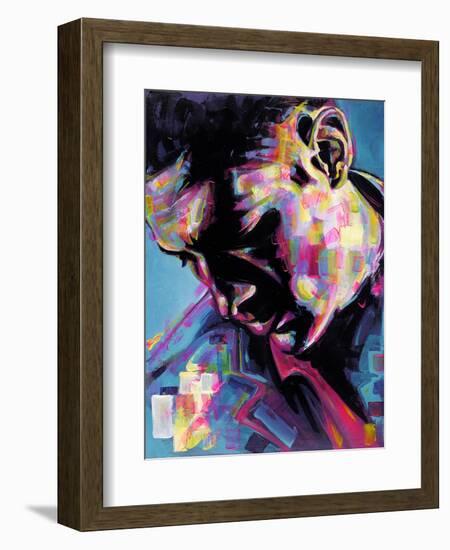 Poser-James Grey-Framed Art Print