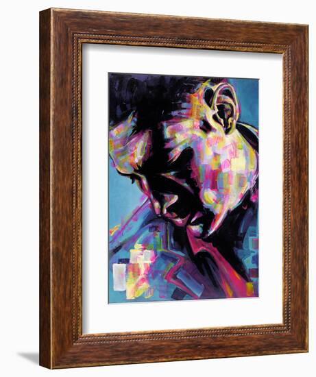 Poser-James Grey-Framed Art Print