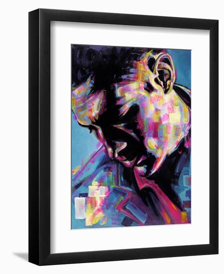 Poser-James Grey-Framed Art Print