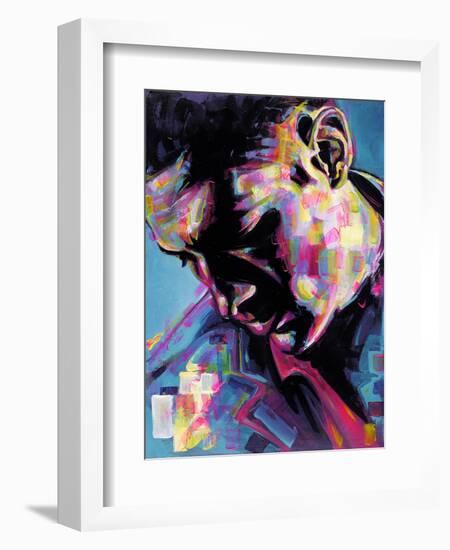 Poser-James Grey-Framed Art Print